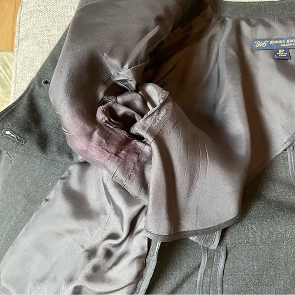 Brooks Brothers Milano Fit Button Jacket Charcoal Office Blazer Classic Preppy - Picture 12 of 15